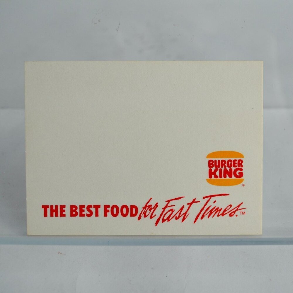 Burger King Vintage Post-Its Paper Pad